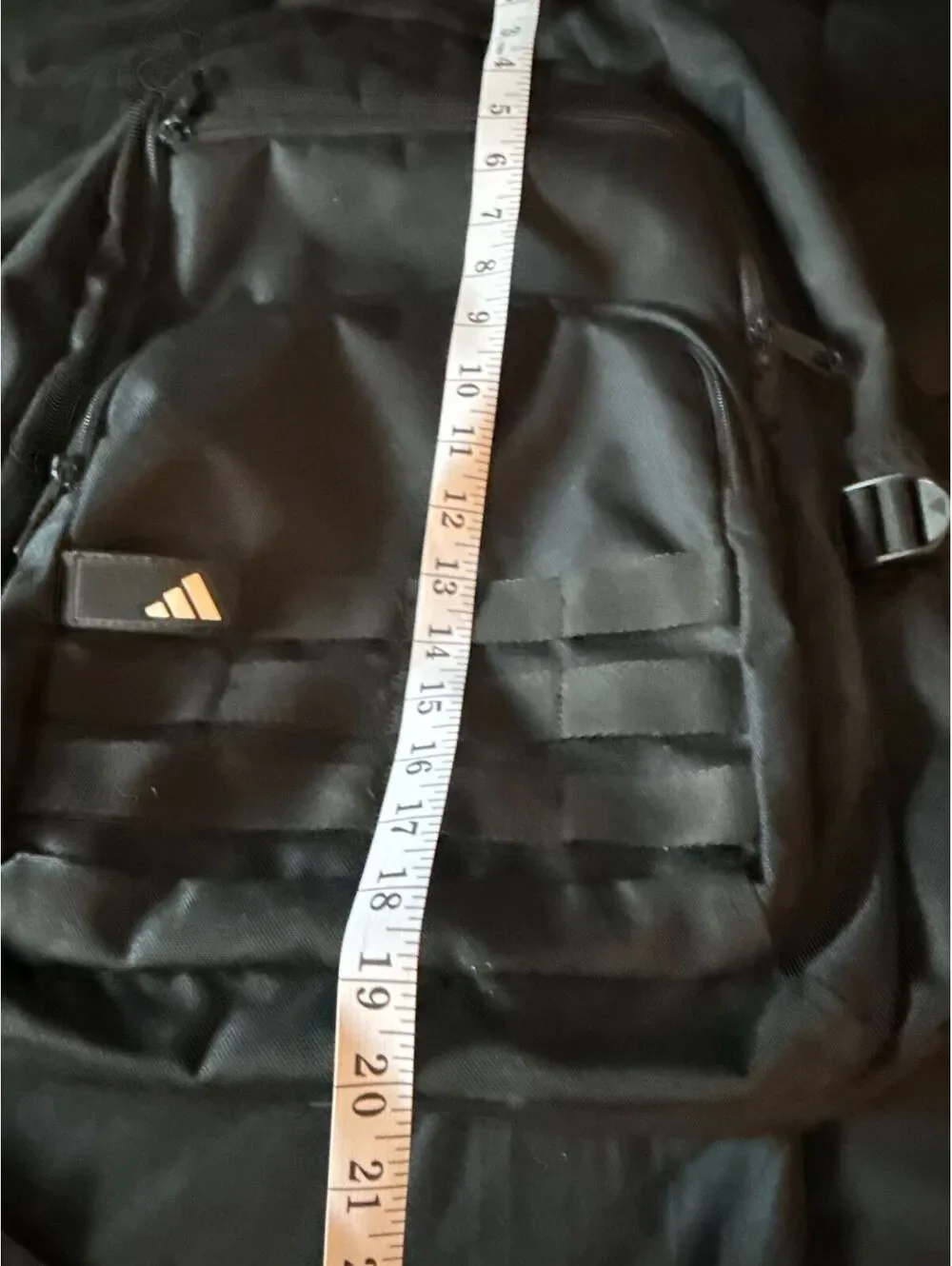 Adidas Black Durable Backpack with Multiple Compartments